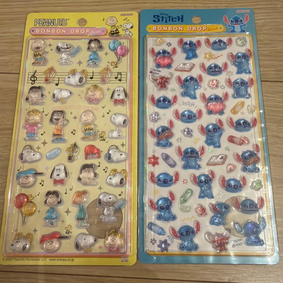 ボンドロ　ボンボンドロップシール　ディズニー　スヌーピー　おはじきフレーク