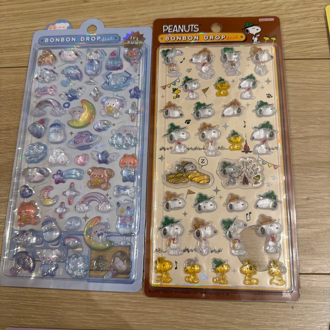 ボンドロ　ボンボンドロップシール　ディズニー　スヌーピー　おはじきフレーク