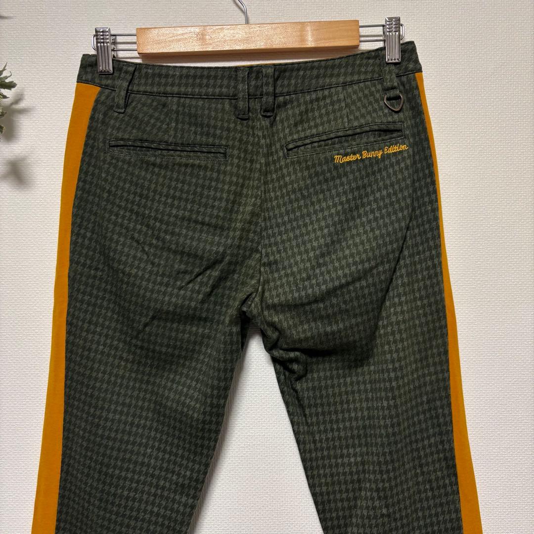 美品✨ マスターバニーエディション｜ストレッチゴルフパンツ｜起毛｜千鳥格子｜配色