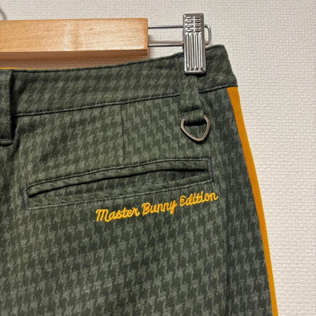 美品✨ マスターバニーエディション｜ストレッチゴルフパンツ｜起毛｜千鳥格子｜配色