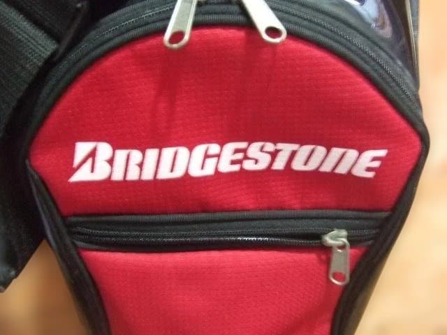 BRIDGESTONE ゴルフキャディバッグ 赤黒　訳あり