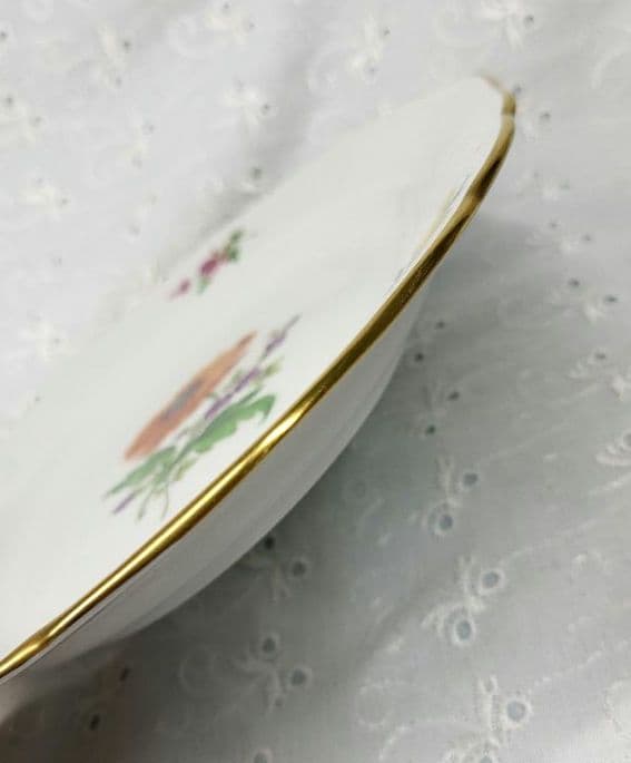 未使用近✨マイセン ベーシックフラワー 2つの花 レット 紫 花①サラダ