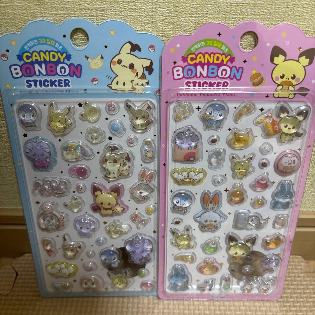 韓国限定 ポケモン ポケピース CANDY BONBON4種3セット12枚