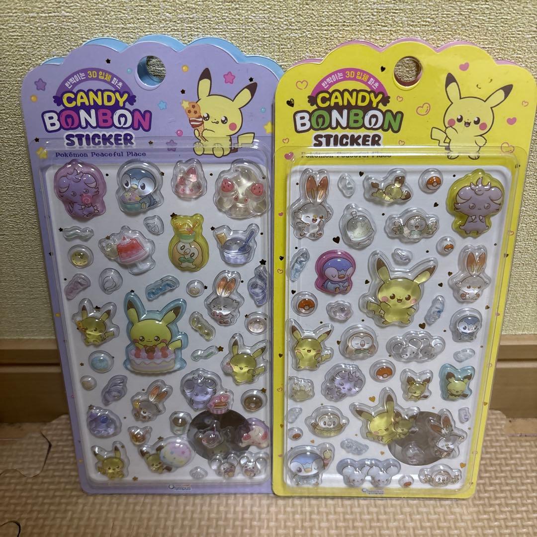 韓国限定 ポケモン ポケピース CANDY BONBON4種3セット12枚