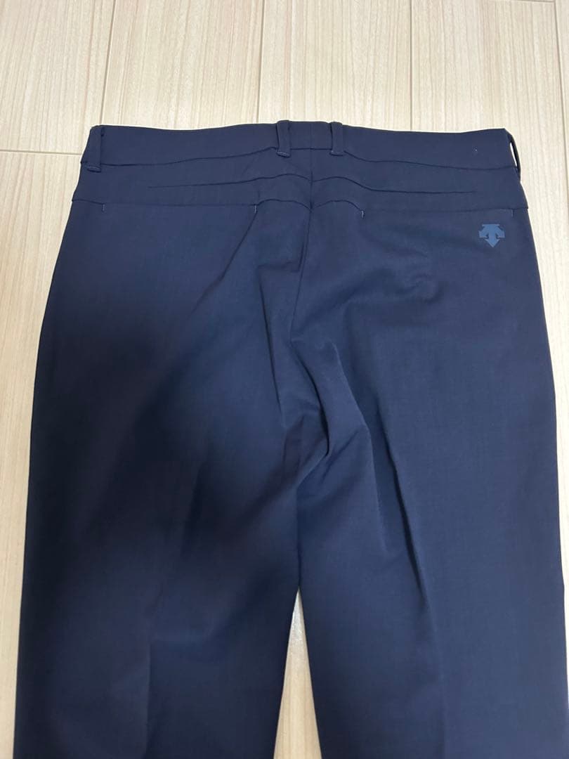 【美品】デサントゴルフ ウール混 ロングパンツ メンズ 79(M) ネイビー