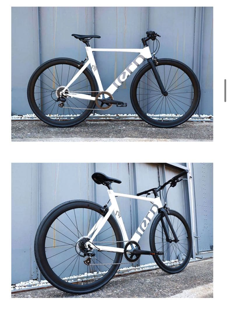 【引き取り歓迎】tern rip ホワイト クロスバイクドロップハンドルカスタム