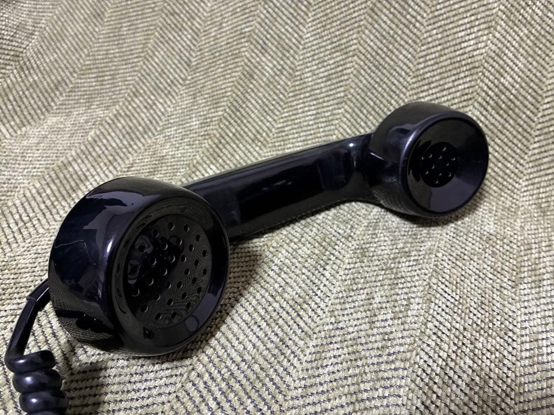 【光回線OK】黒電話 601-A2 動作品 新品端子付 ダイヤル式 昭和レトロ