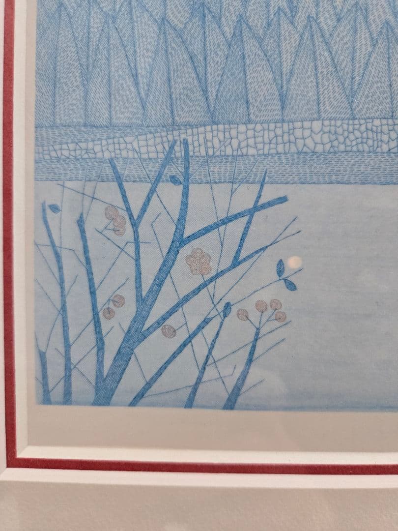 南桂子　城　額装　ポスター　版画　リトグラフ