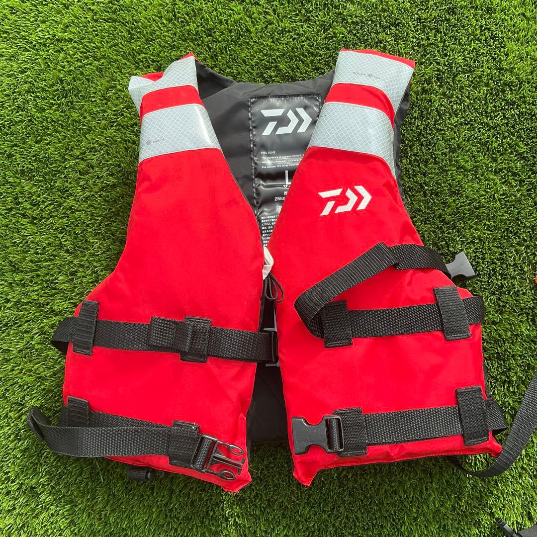 Daiwa ライフジャケット 赤 オレンジ セット　120-150cm