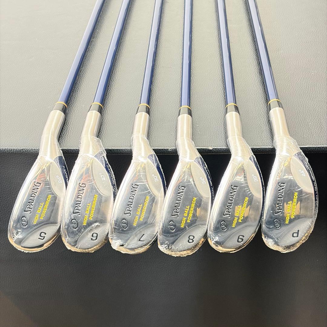 スポルディング ハイボール パワー アイアン 6本 純正カーボン S 激飛び