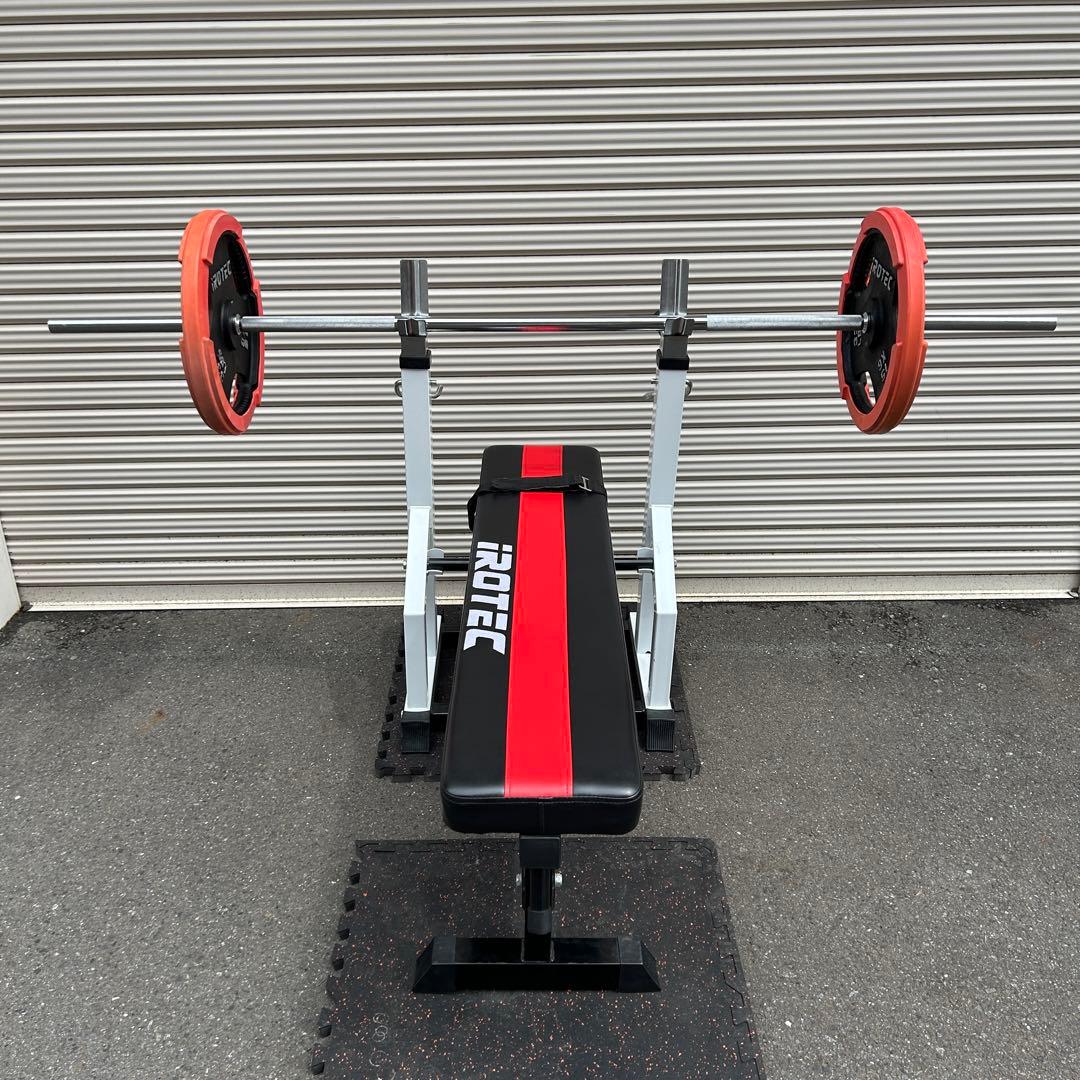 IROTEC アイロテック ベンチプレスセット バーベルシャフトプレート40kg