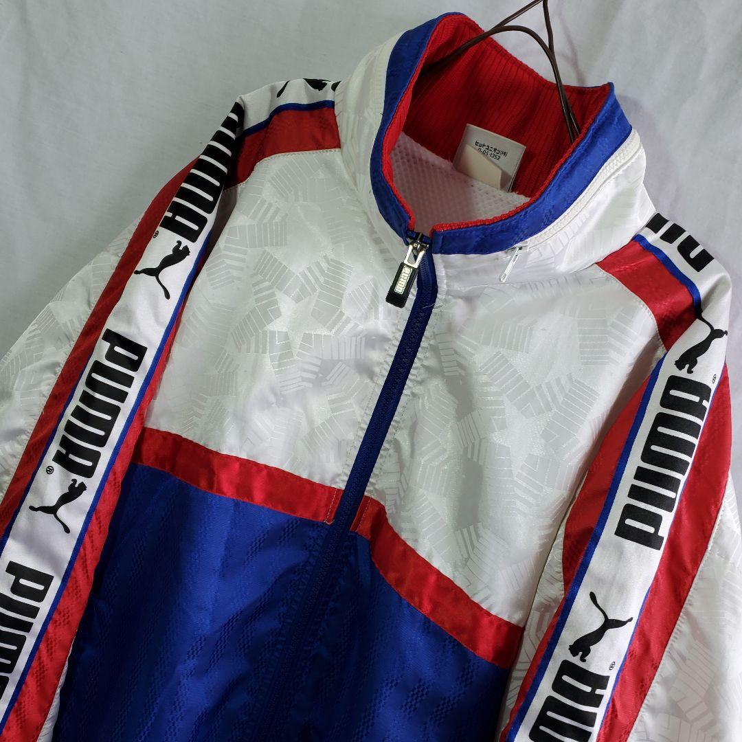 90ｓ ＰＵＭＡ デカロゴ サイドライン ジャンパー ナイロンジャケットトリコ