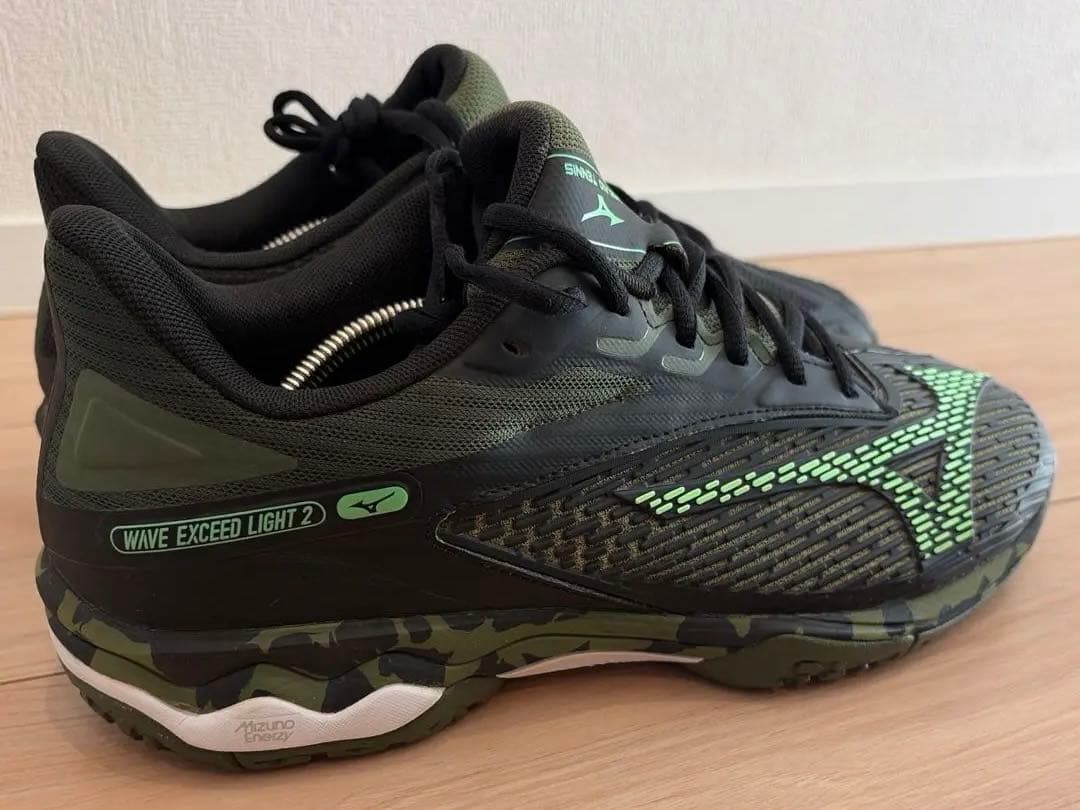 MIZUNO WAVE EXCEED LIGHT 2 テニスシューズ 黒×迷彩