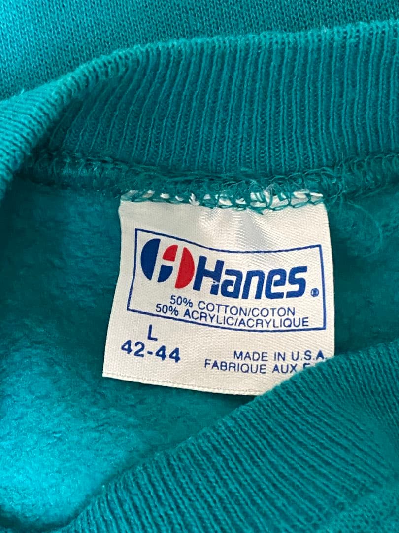 80s old thrasher ヘインズ ボディ ターコイズ Lサイズ