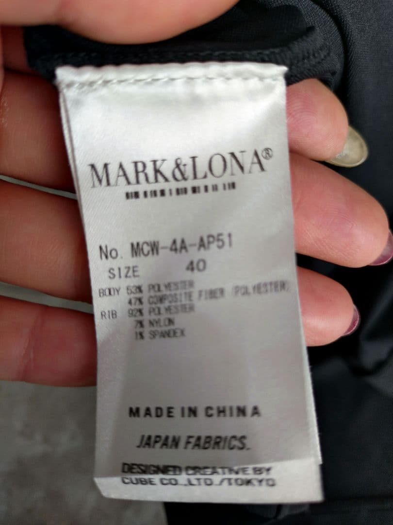 マークアンドロナ 半袖ポロシャツ 黒サイズ40