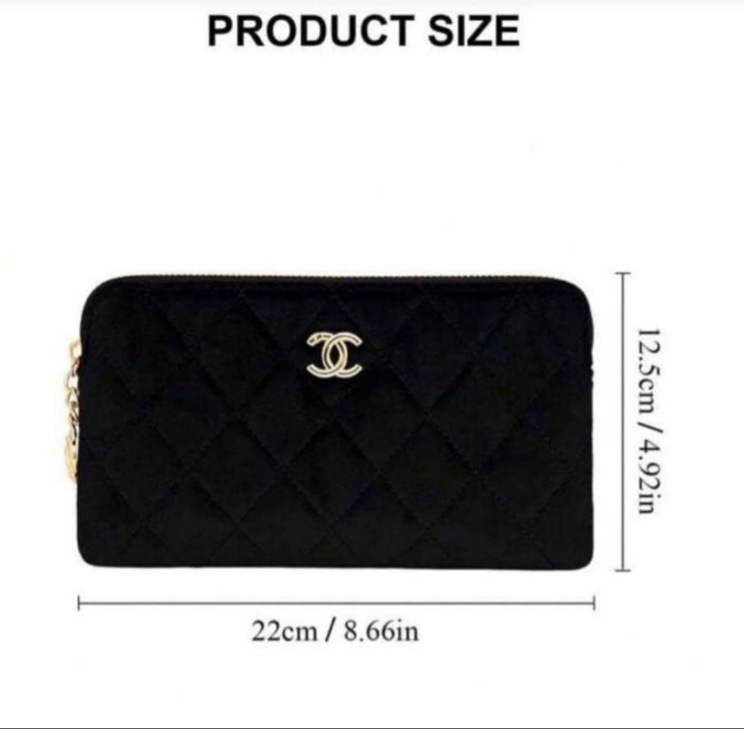 【正規非売品】CHANEL ノベルティ　シャネル　ベルベット　コスメポーチ