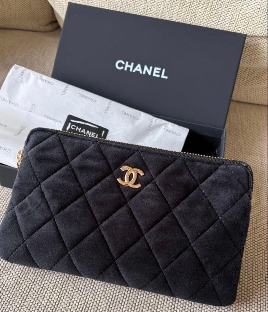 【正規非売品】CHANEL ノベルティ　シャネル　ベルベット　コスメポーチ