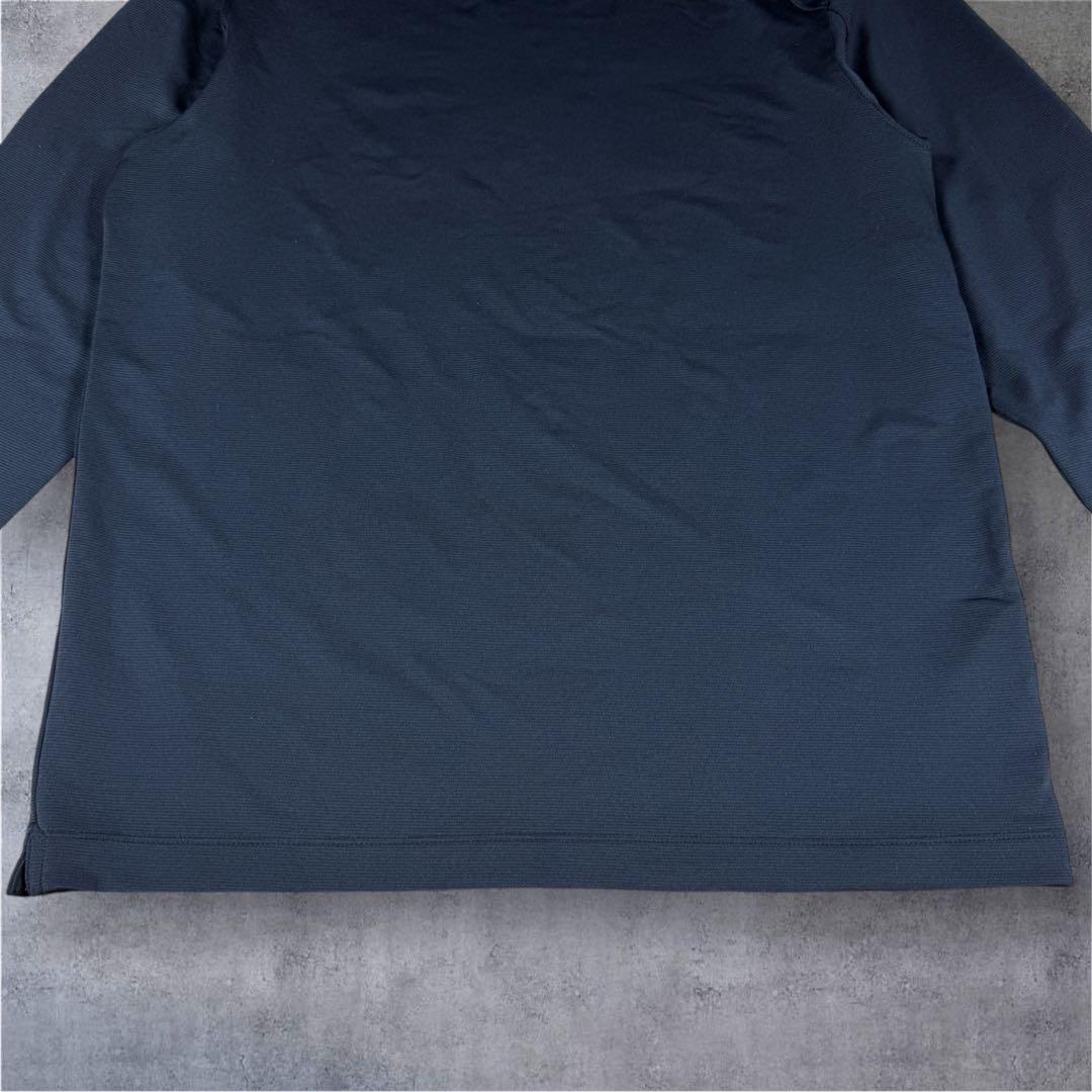 【美品】NIKE GOLF ナイキゴルフ モックネック長袖シャツ ロゴ 黒 M