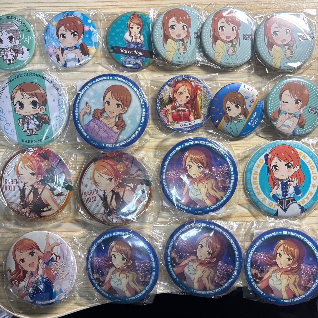 デレマス　シンデレラガールズ　北条加蓮　缶バッジ　ガラポン　19点セット