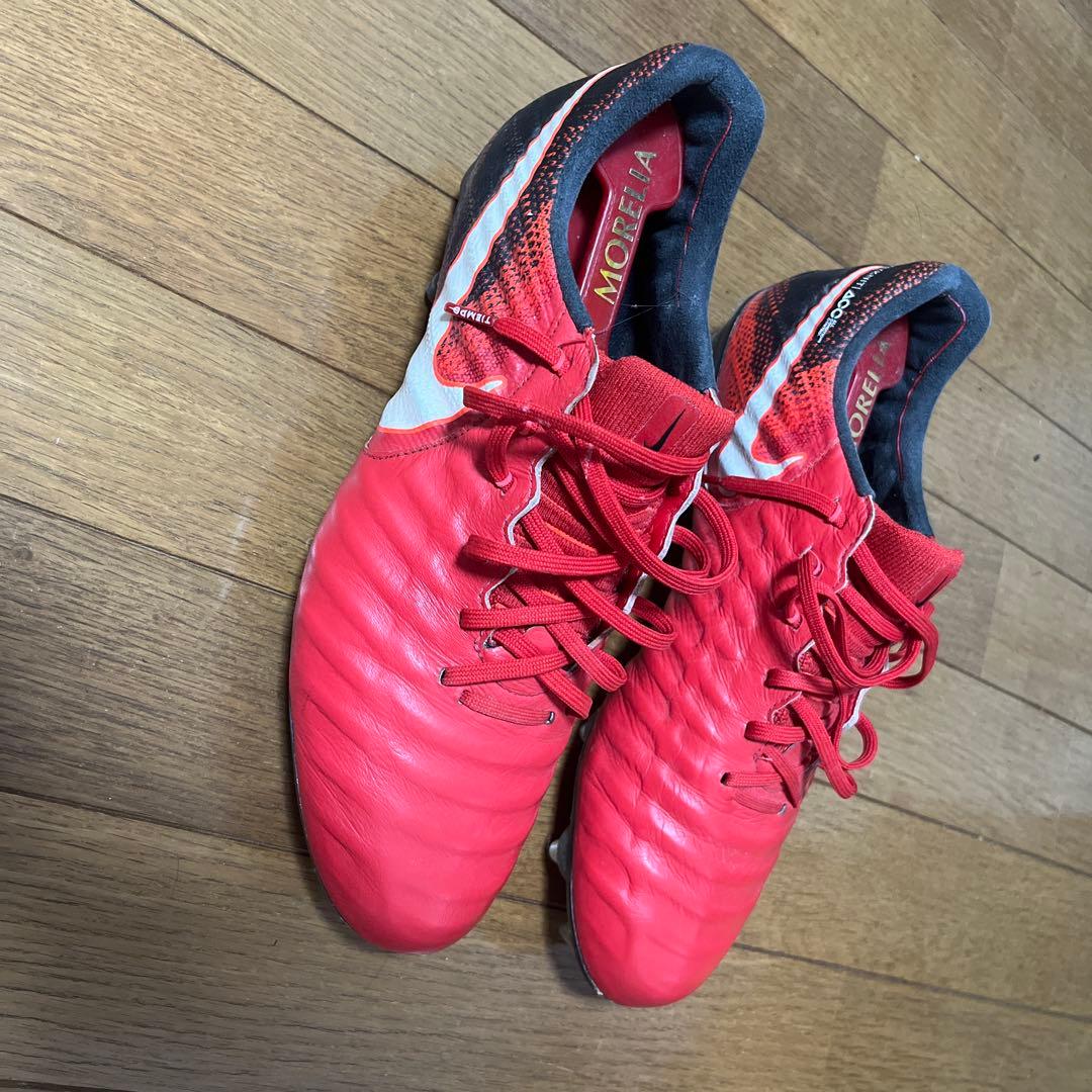 ナイキティエンポサッカーシューズ レッド SG
