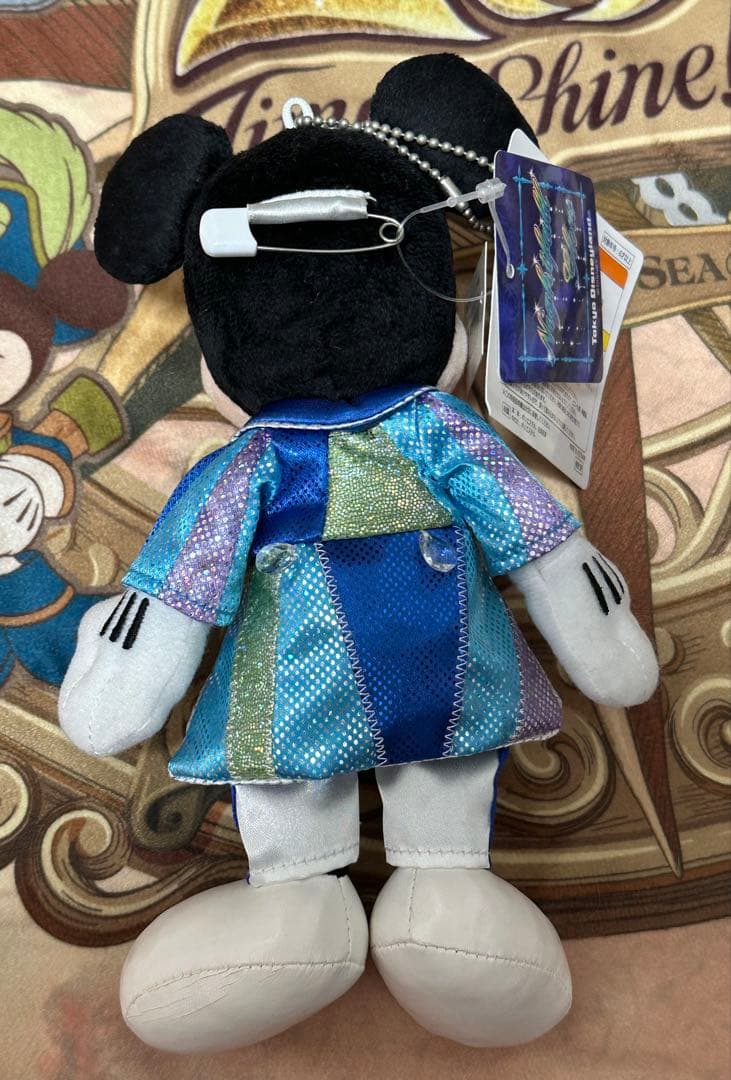 ディズニー ナイトフォールグロウ ミッキー ミニー ぬいぐるみセット&ぬいバ