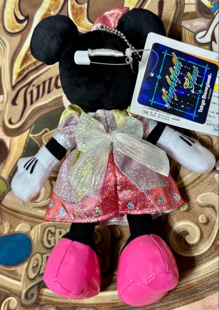 ディズニー ナイトフォールグロウ ミッキー ミニー ぬいぐるみセット&ぬいバ