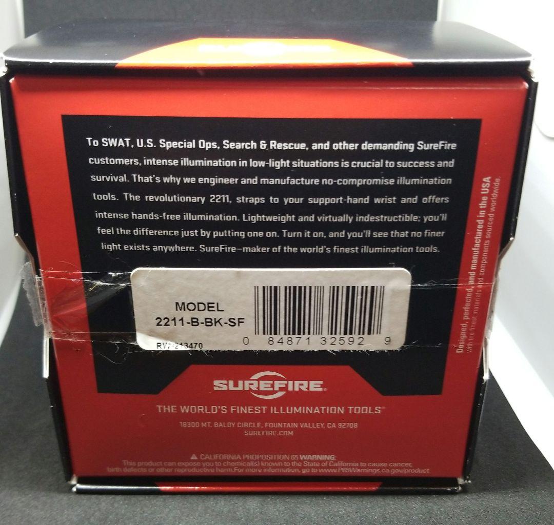 SUREFIRE 充電式リストライト LED 2211-B-BK-SF