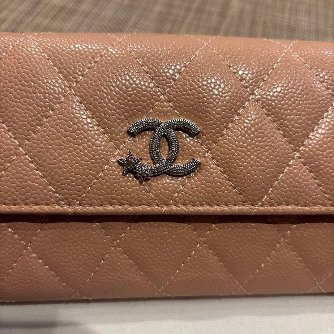 ノベルティ長財布ピンク新品未使用CHANEL