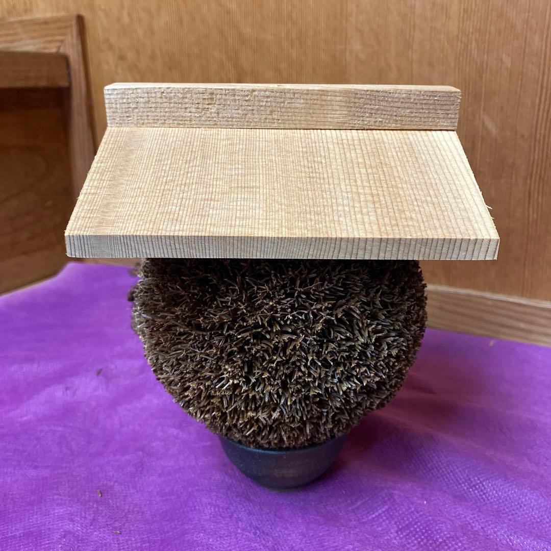 杉玉　屋根付き　笠　ハンドメイド　４寸玉　12cm 吊り下げ式