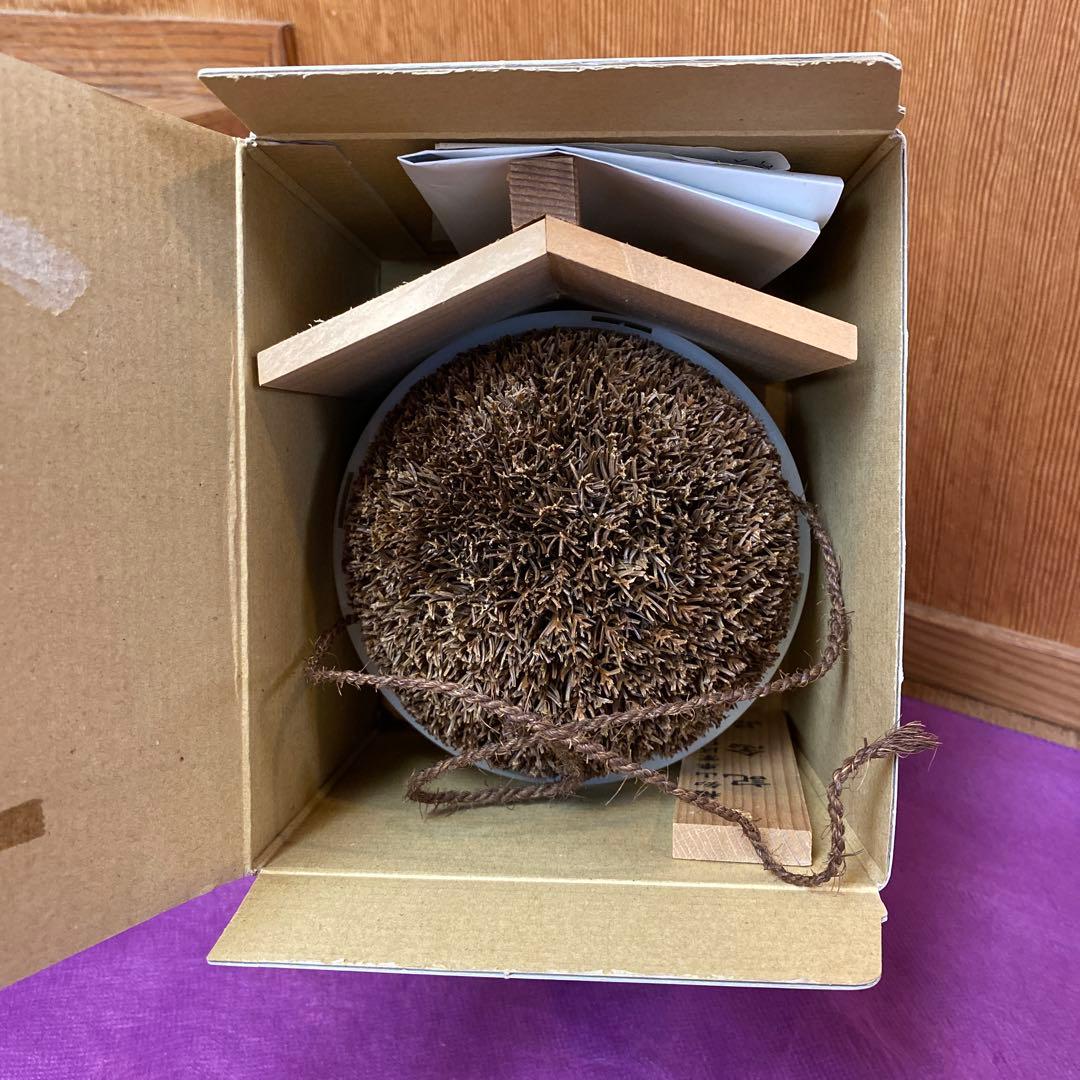 杉玉　屋根付き　笠　ハンドメイド　４寸玉　12cm 吊り下げ式