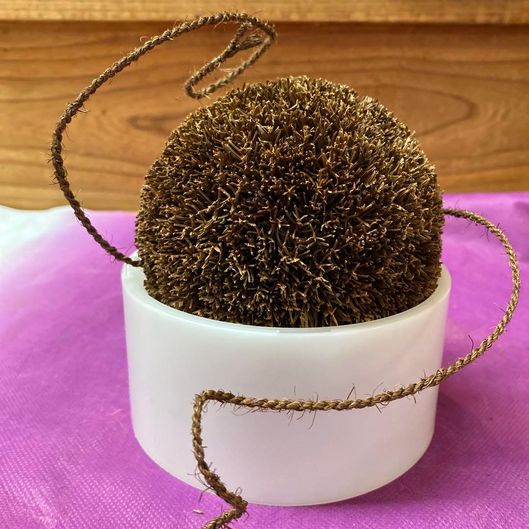 杉玉　屋根付き　笠　ハンドメイド　４寸玉　12cm 吊り下げ式