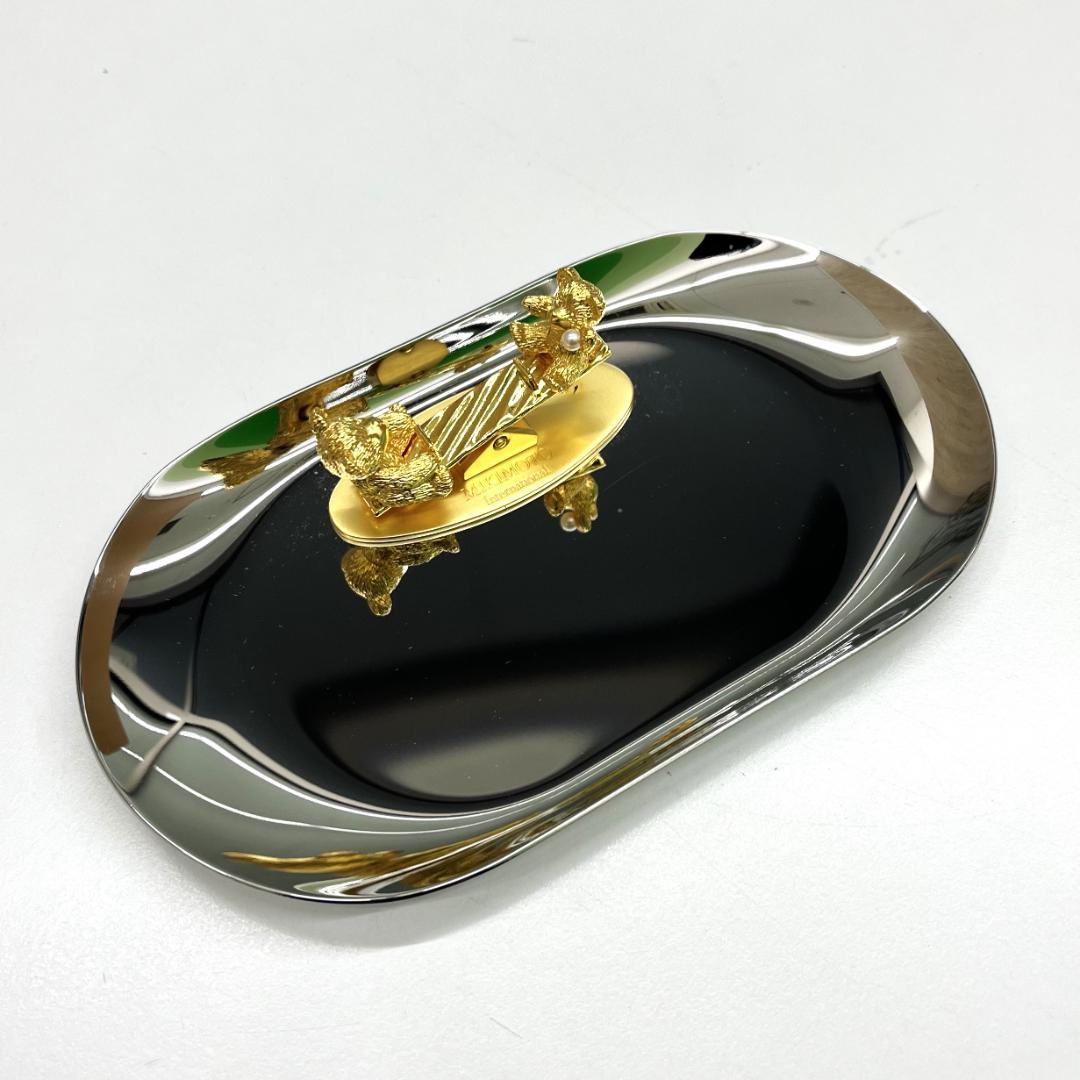 ★MIKIMOTO ミキモト アクセサリートレイ ゴールドベア シーソー