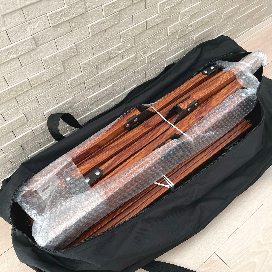 美品 木目 折りたたみ式 アウトドアテーブル ローテーブル ロングテーブル
