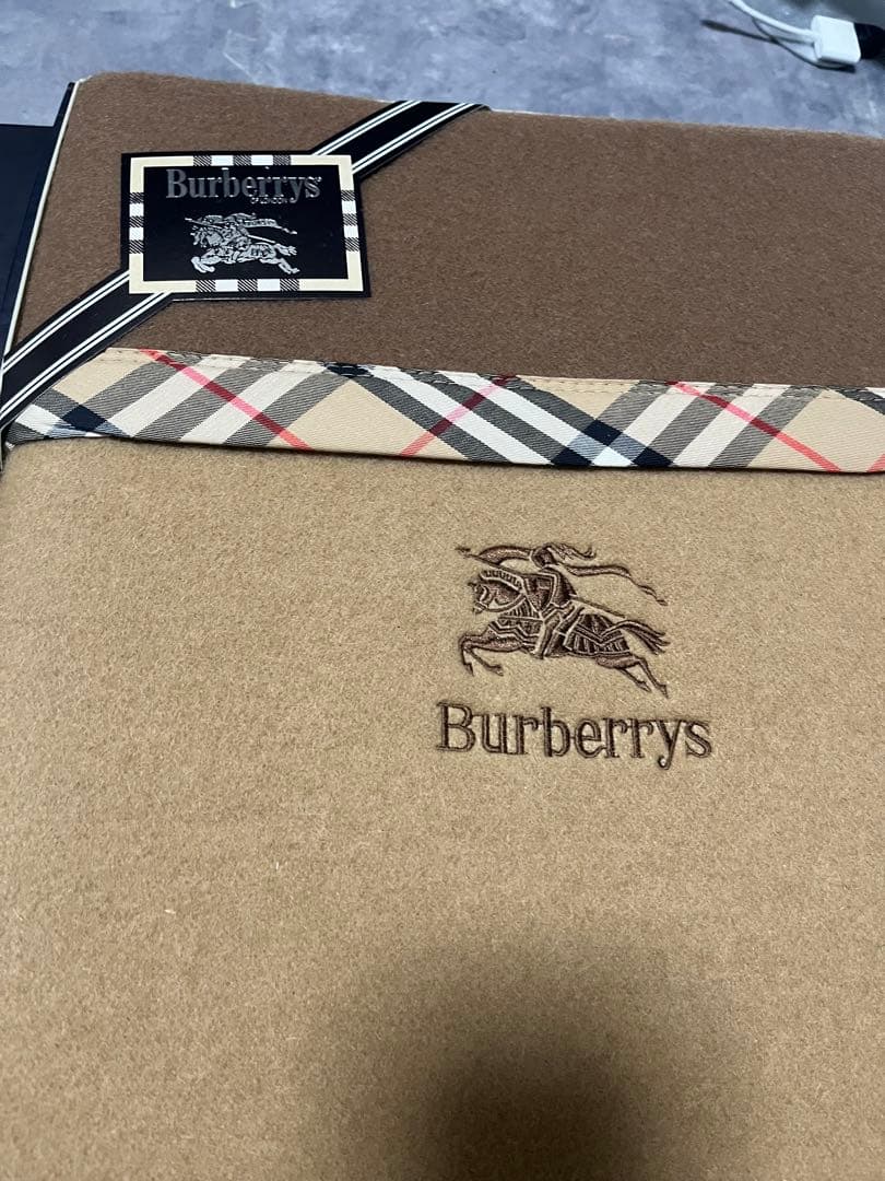 FSC1001560 Burberrys バーバリー　純毛毛布　ウール100%