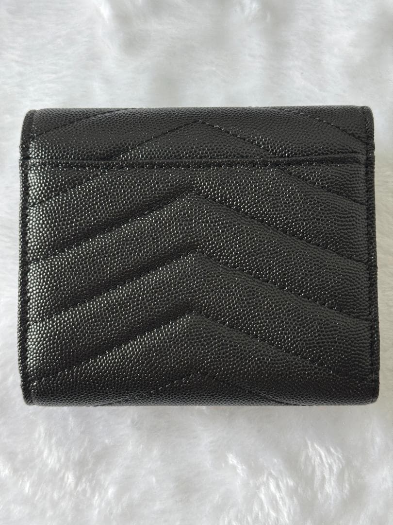 ノベルティ YSL ブラックレザー 二つ折り
