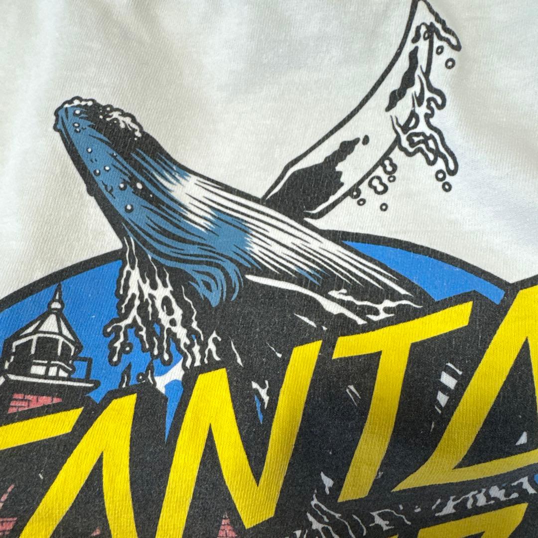00s90sNHSサンタクルーズバックプリントTシャツスケートオールドL