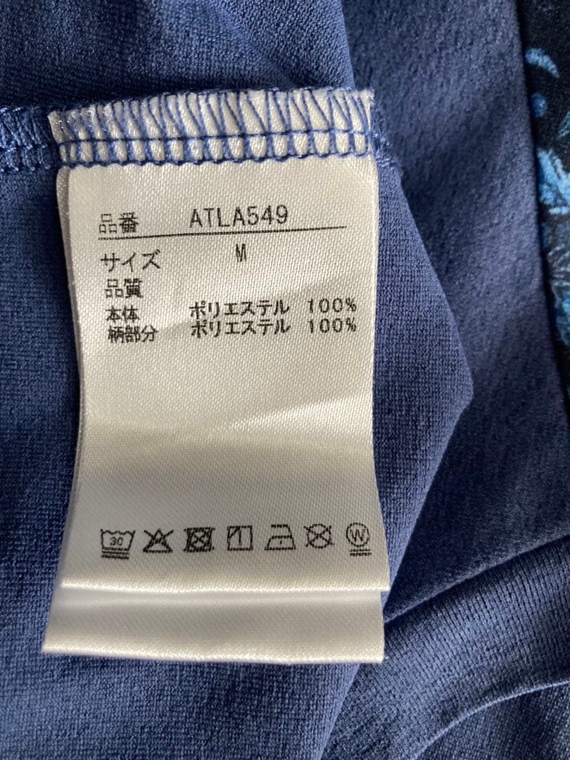 Admiral ネイビー 花柄 Tシャツ M　ATLA549