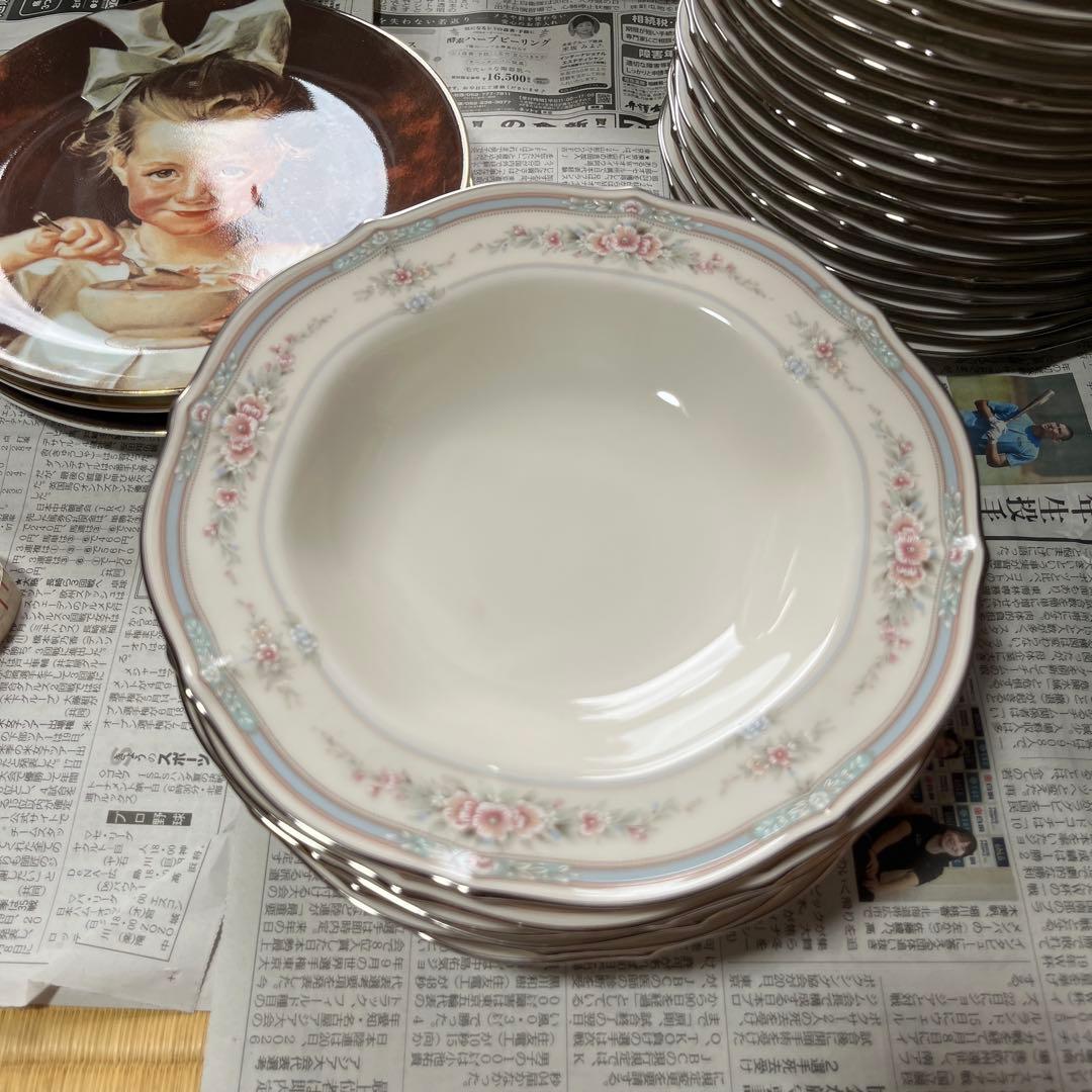 【新品・未使用】Noritake 陶器 深皿 花柄 6枚