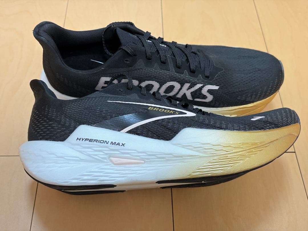 【1回使用】BROOKS HYPERION MAX2 JP27 US9 ブラック
