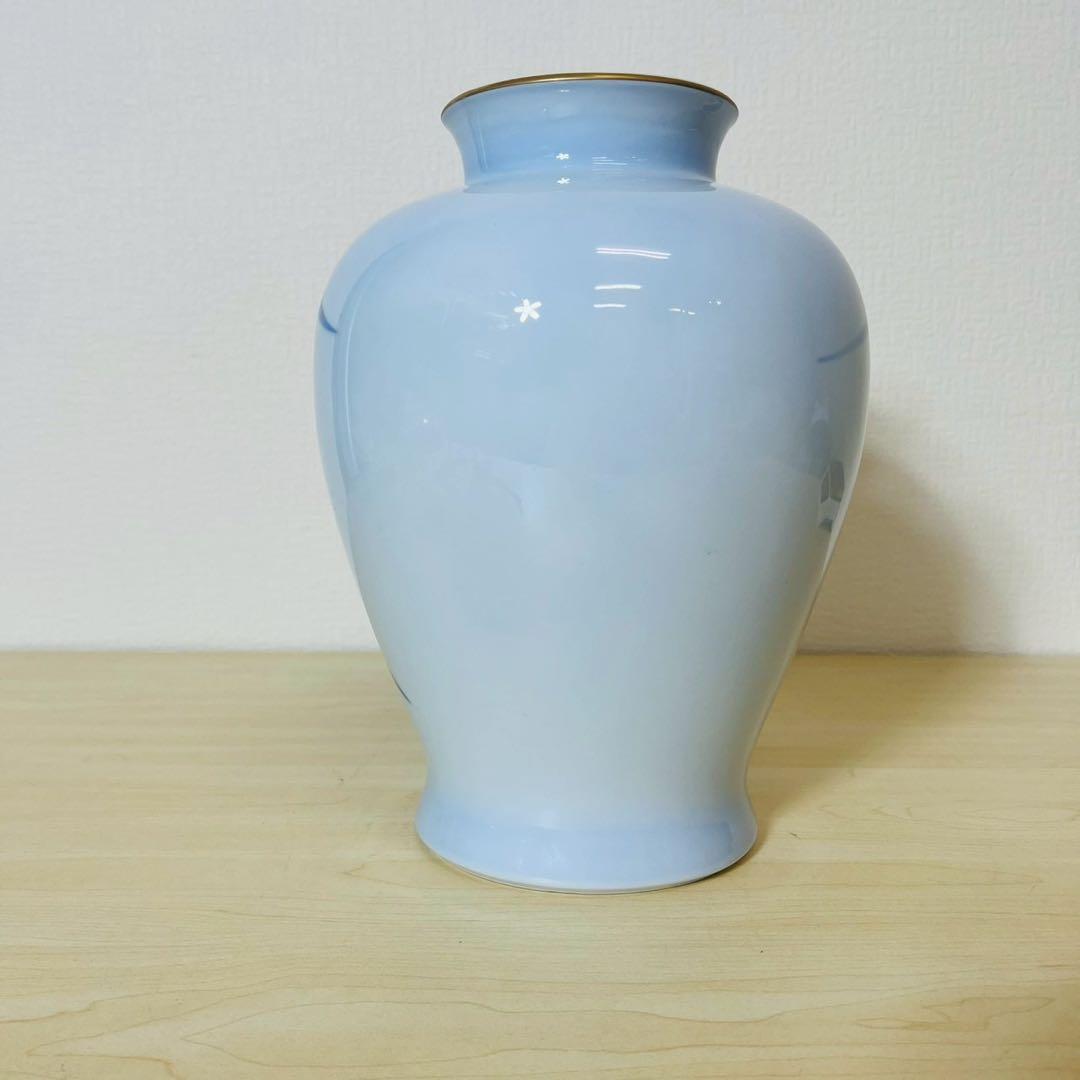 深川製磁 花瓶 蘭 フラワーベース 金彩 花器 花生 壺 ツボ 飾り