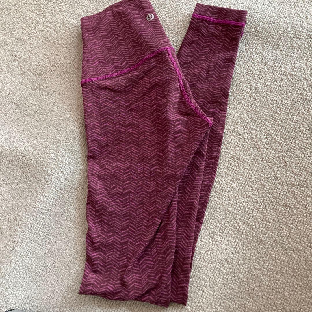 Lululemon パープル ハイウエスト ヨガパンツ4