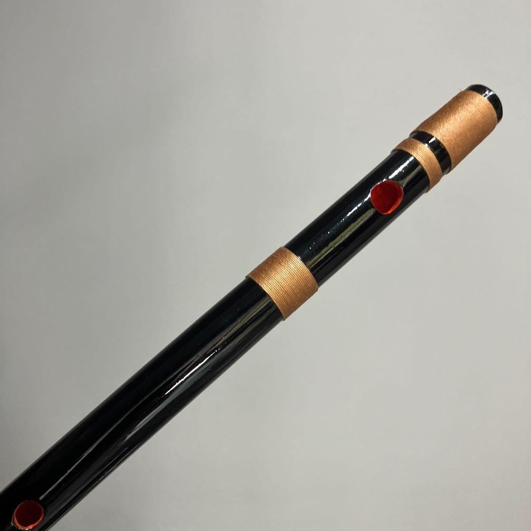 篠笛 四本調子G#管　CMR4-33 唄物　ドレミ調　天地糸巻 竹笛　黒塗