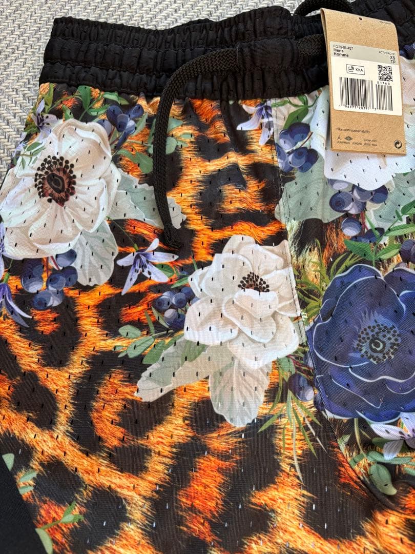 NIKE レオパード花柄 バスケットボールパンツ XS 新品