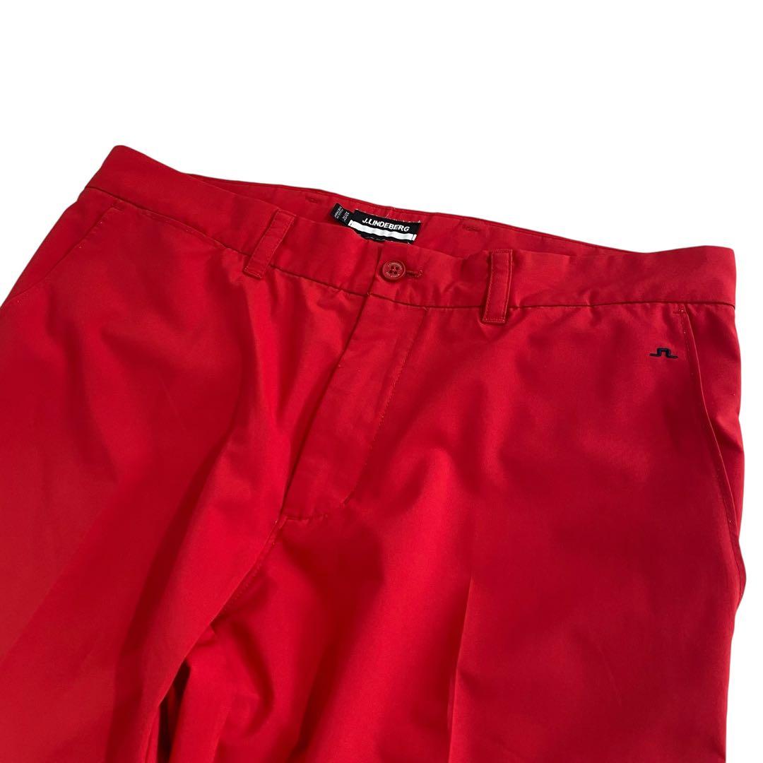 美品✨J.LINDEBERG ジェイリンドバーグ ゴルフパンツ　32/32レッド