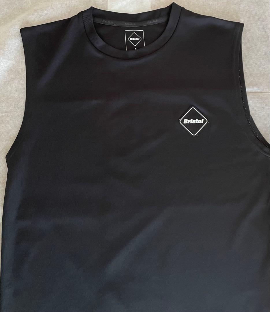 FCRB（ブリストル）NO SLEEVE TRAINING TOP 黒色 S