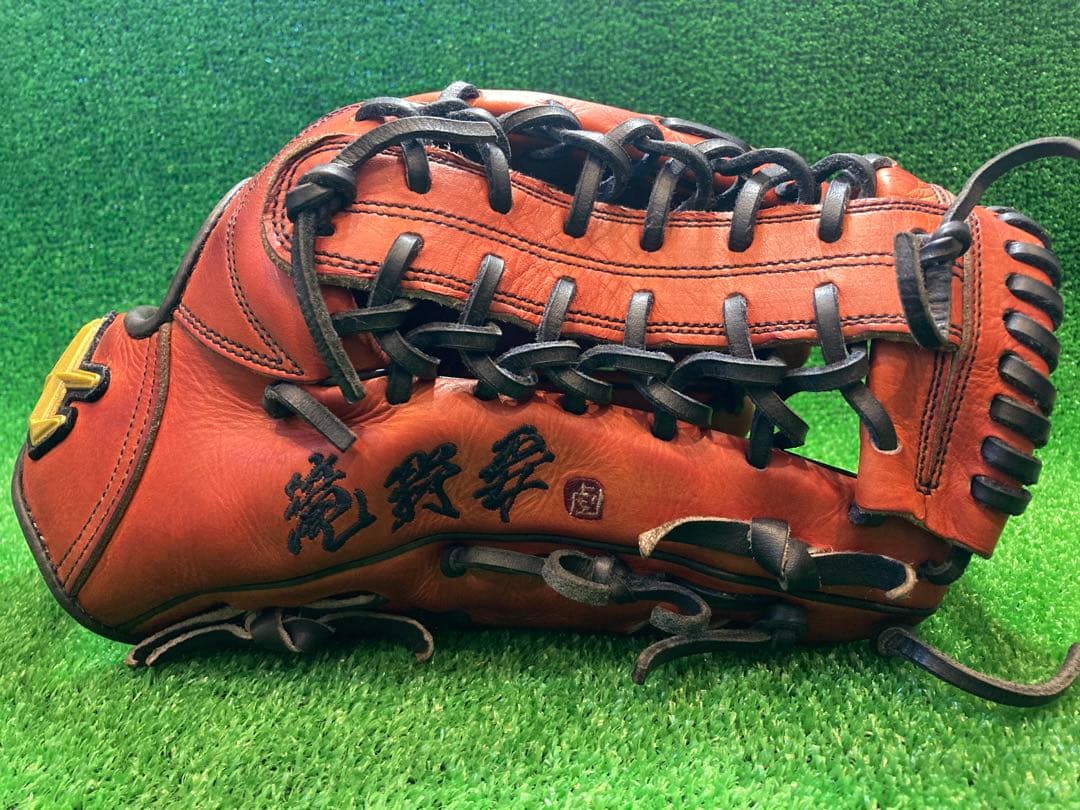 【実使用・良型】ATOMS 一般硬式用 外野手用 グラブ 中日ドラゴンズ滝野選手