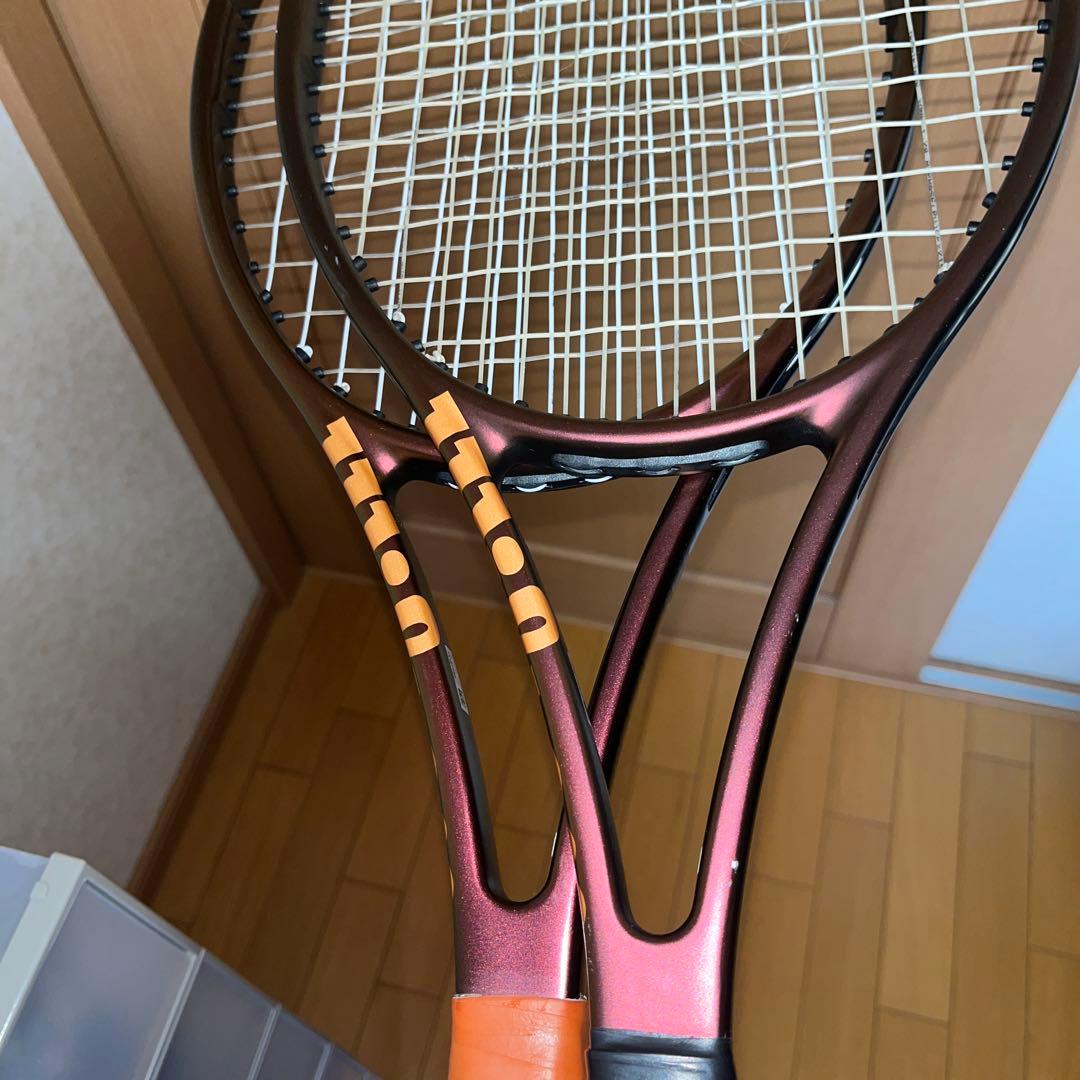 Wilson Pro staff v14テニスラケット2本セット ラケットバック