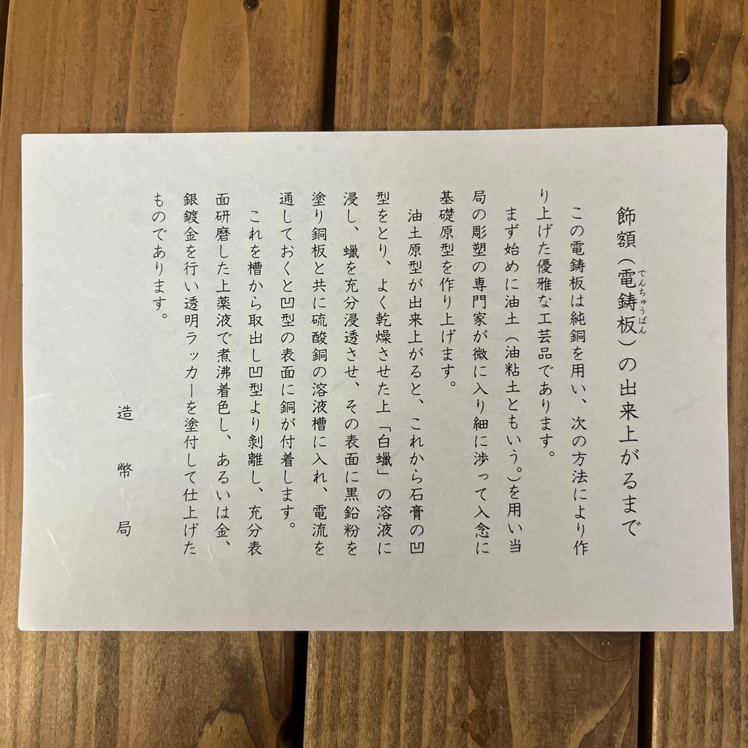電鋳板(飾額)駿馬　造幣局