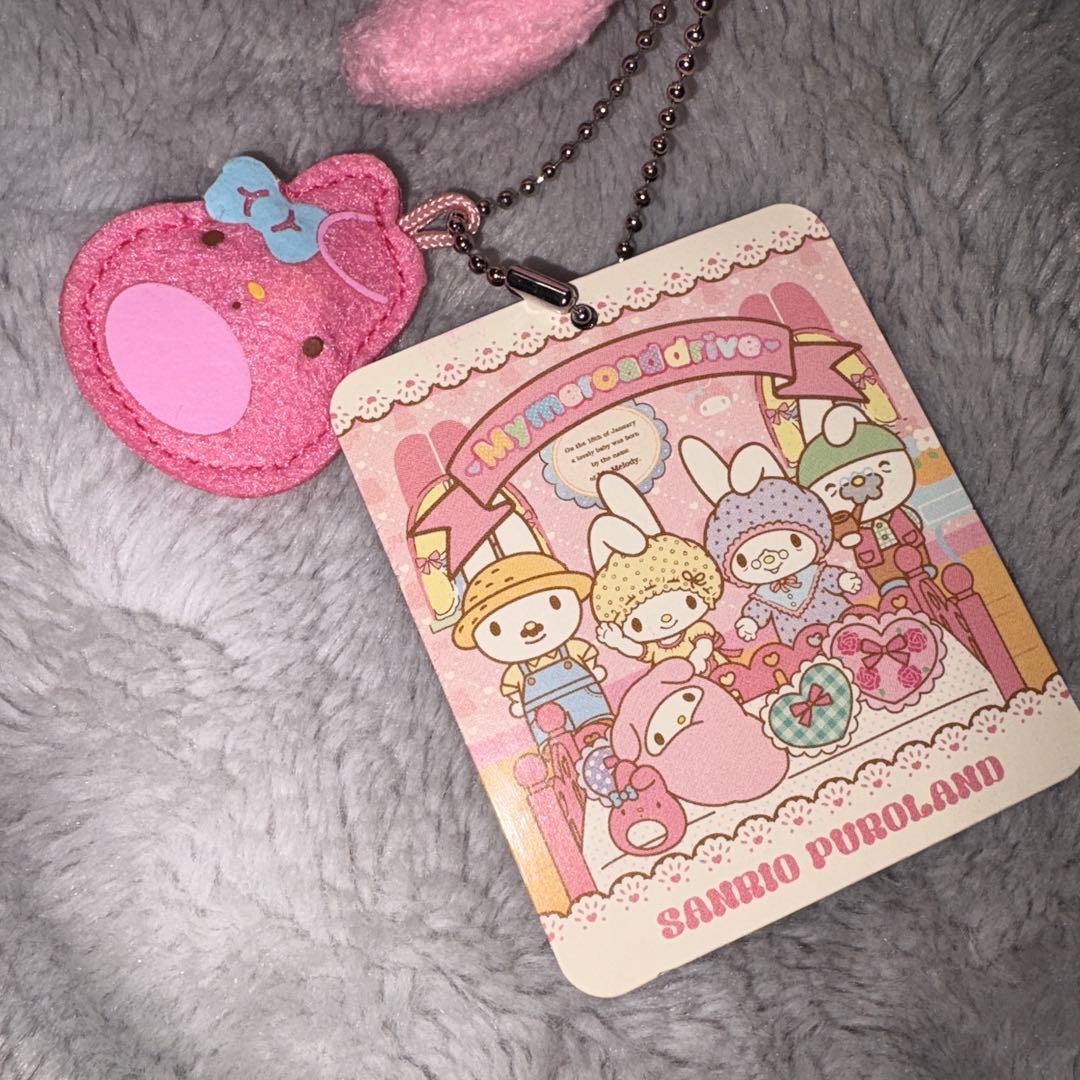 【タグあり】サンリオピューロランド　マイメロードドライブ　おくるみマスコット
