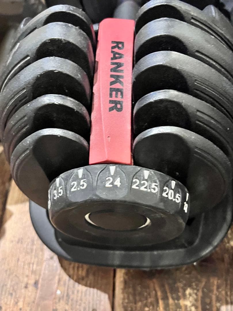 可変式ダンベル 24kg RANKER アジャスタブルダンベル　筋トレ　スポーツ